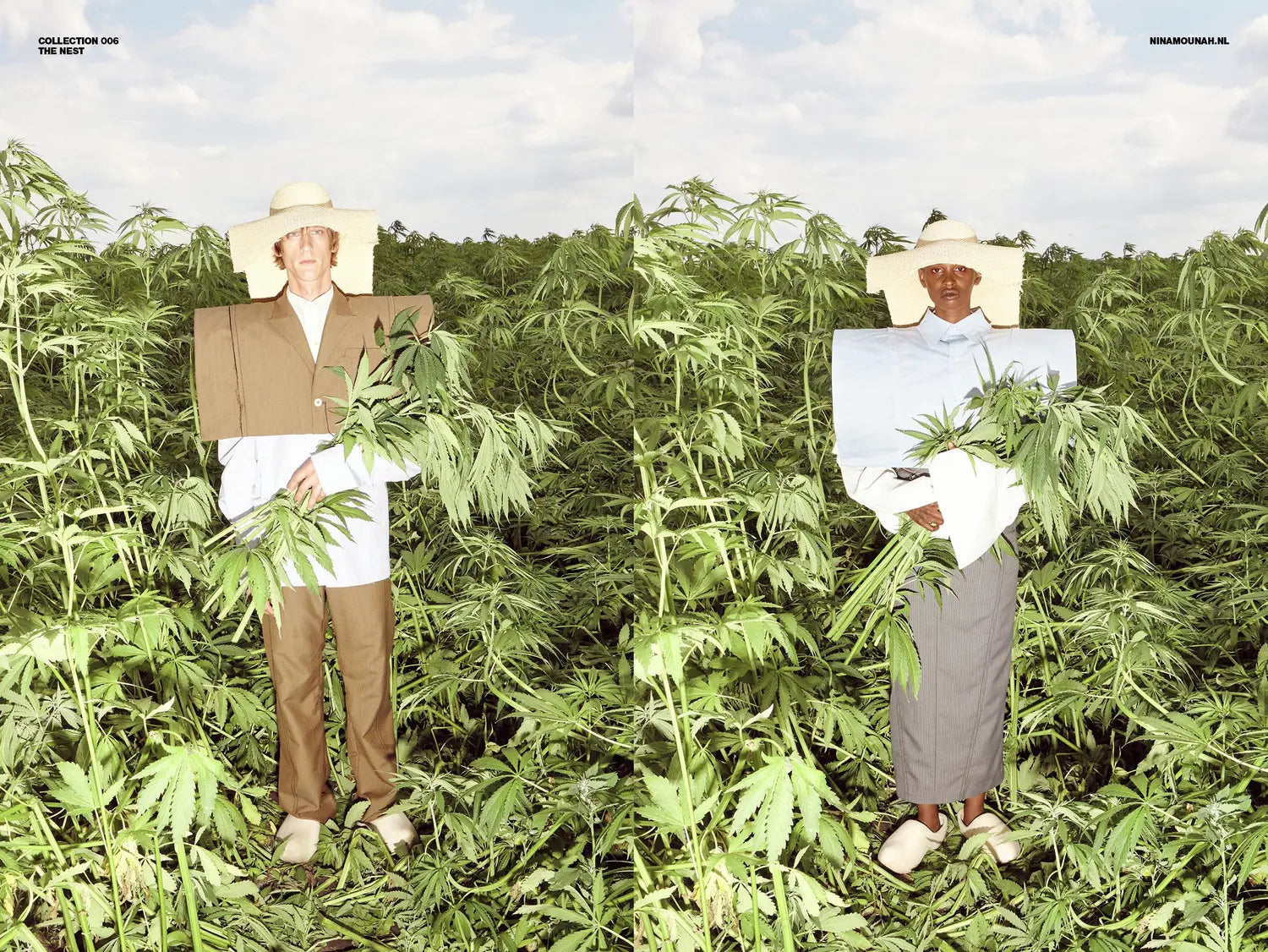 Paper Magazine; Ninamounah's Models Pose in Hemp Fields