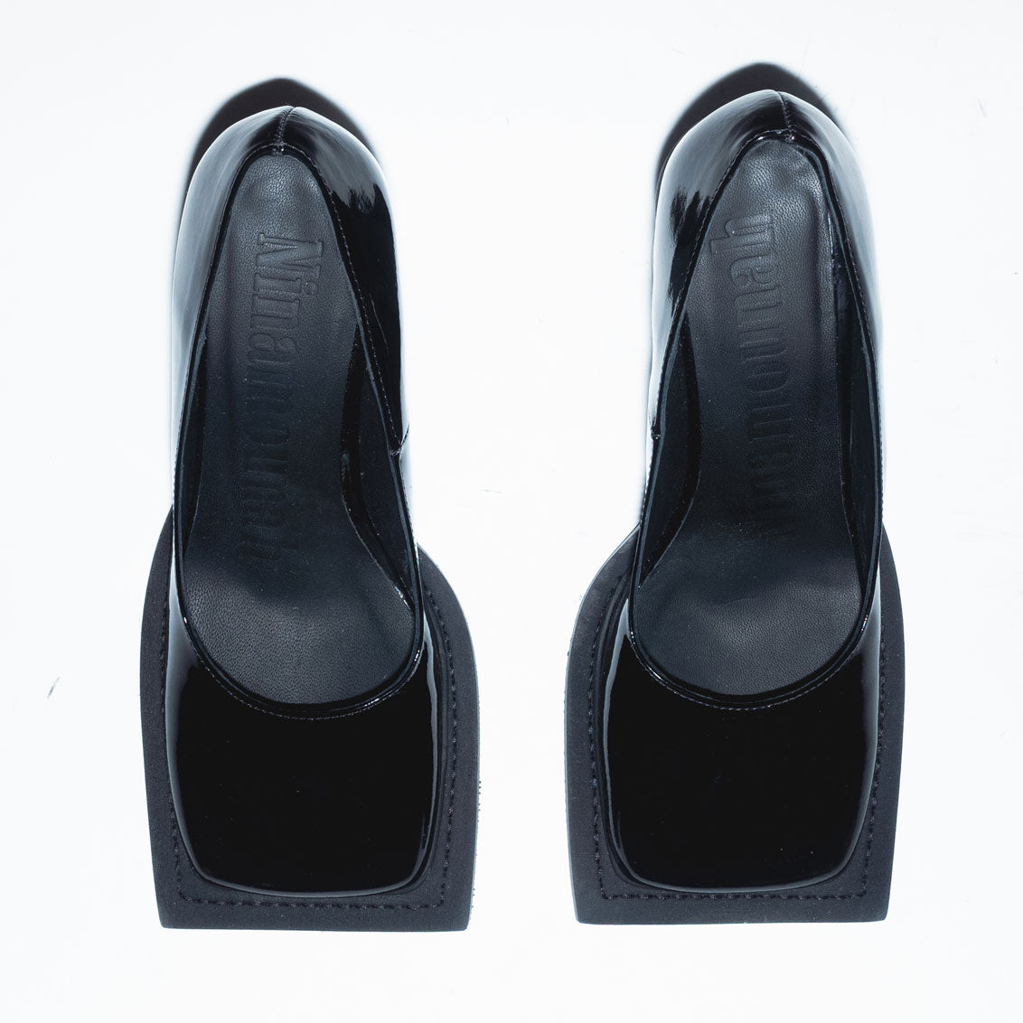 Runway Howl Pumps in Black Patent Leather