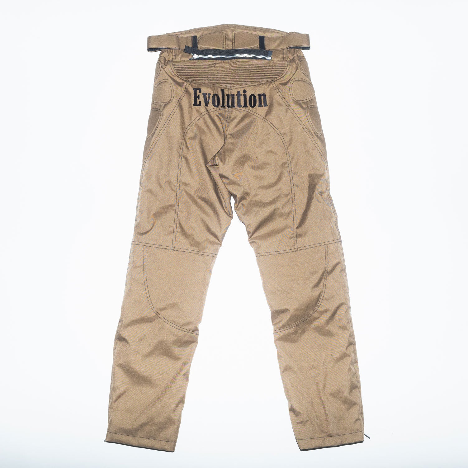 Runway Motor Trousers with Evolution Embroidery in Light Brown with Black Lining