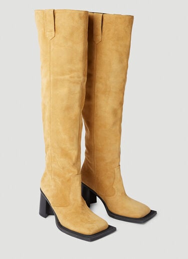 Howling Knee High Boots in Suede Beige