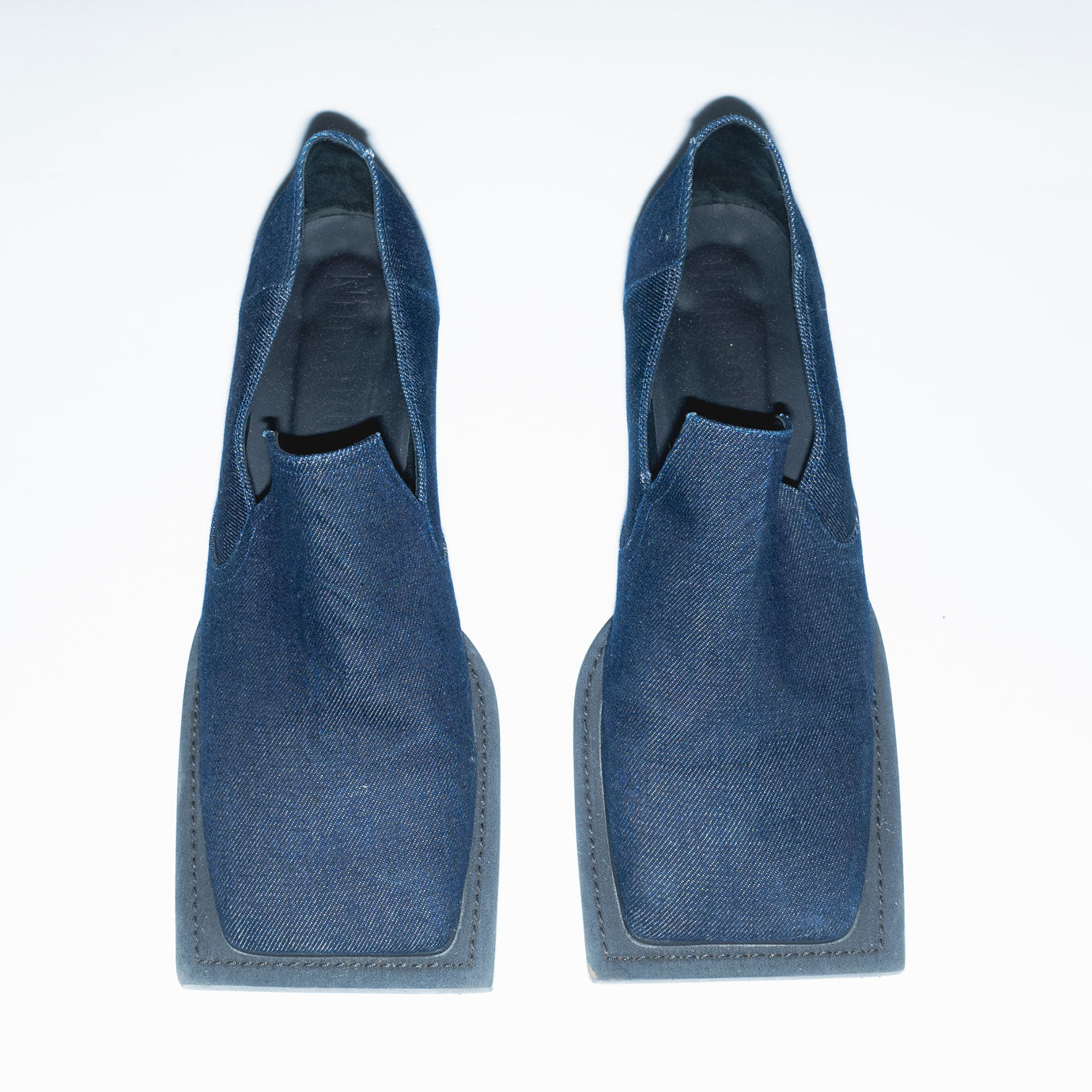 Archive Howled Loafers in Dark Blue Denim