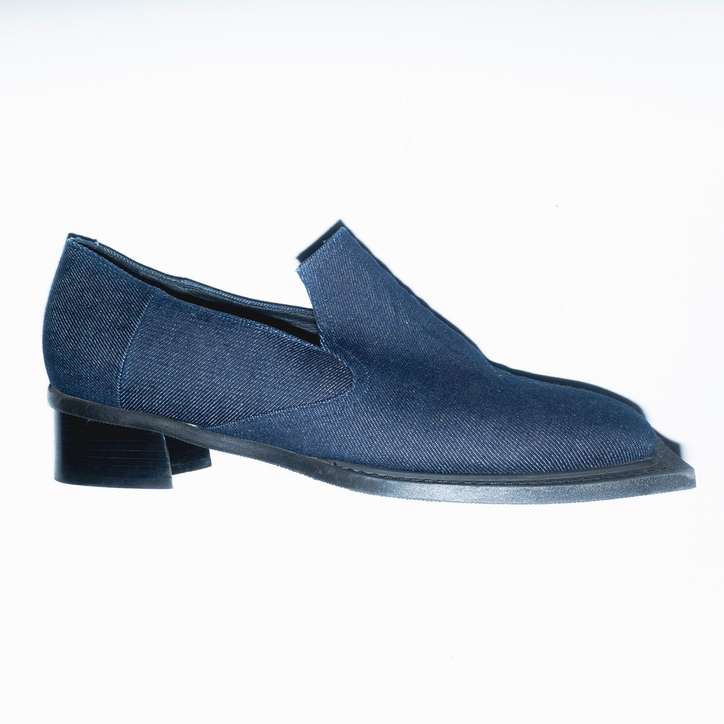 Archive Howled Loafers in Dark Blue Denim