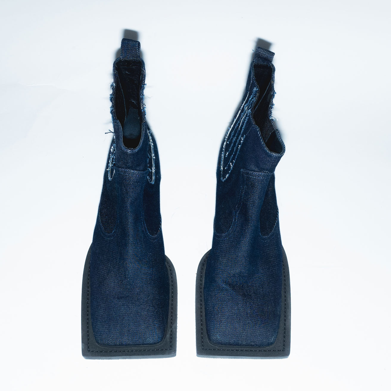 Archive Howler Ankle Boots in Dark Blue Denim
