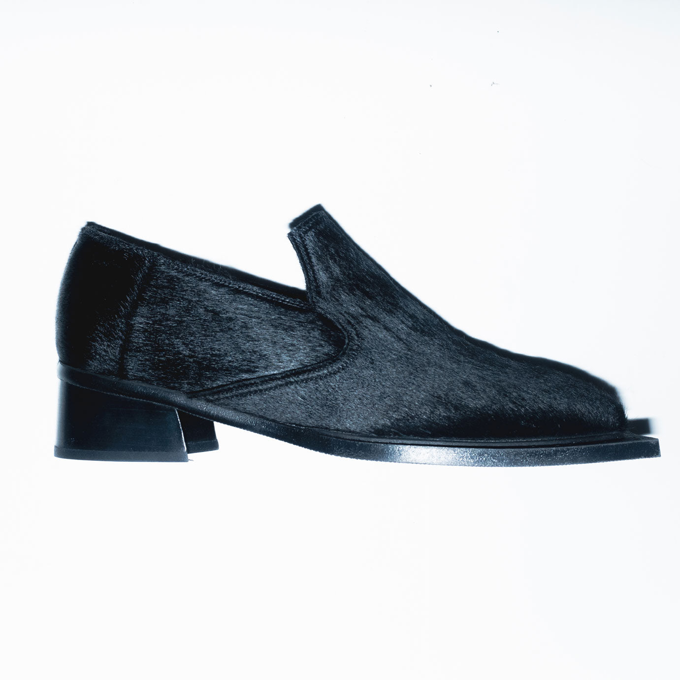 Howled Loafers in Cow Hair Black