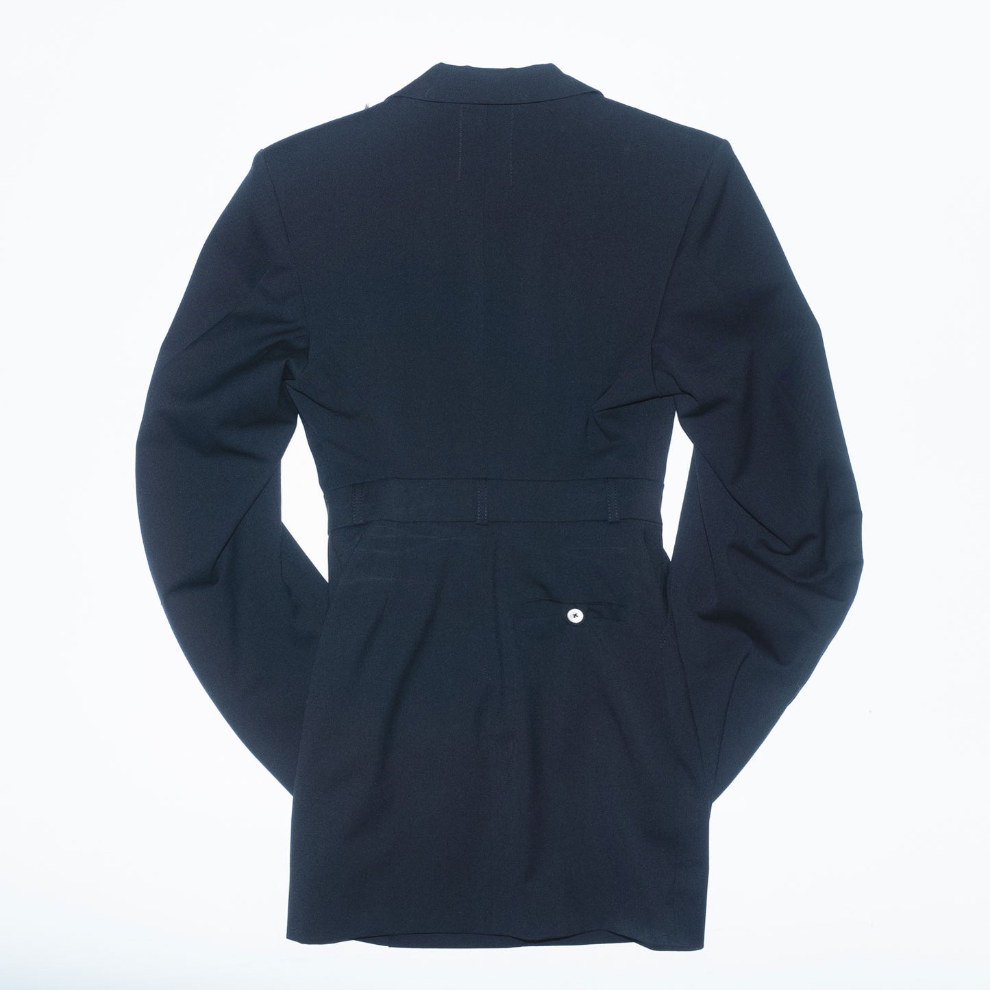 Archive Tradition Short Tailored Wool Dress in Black