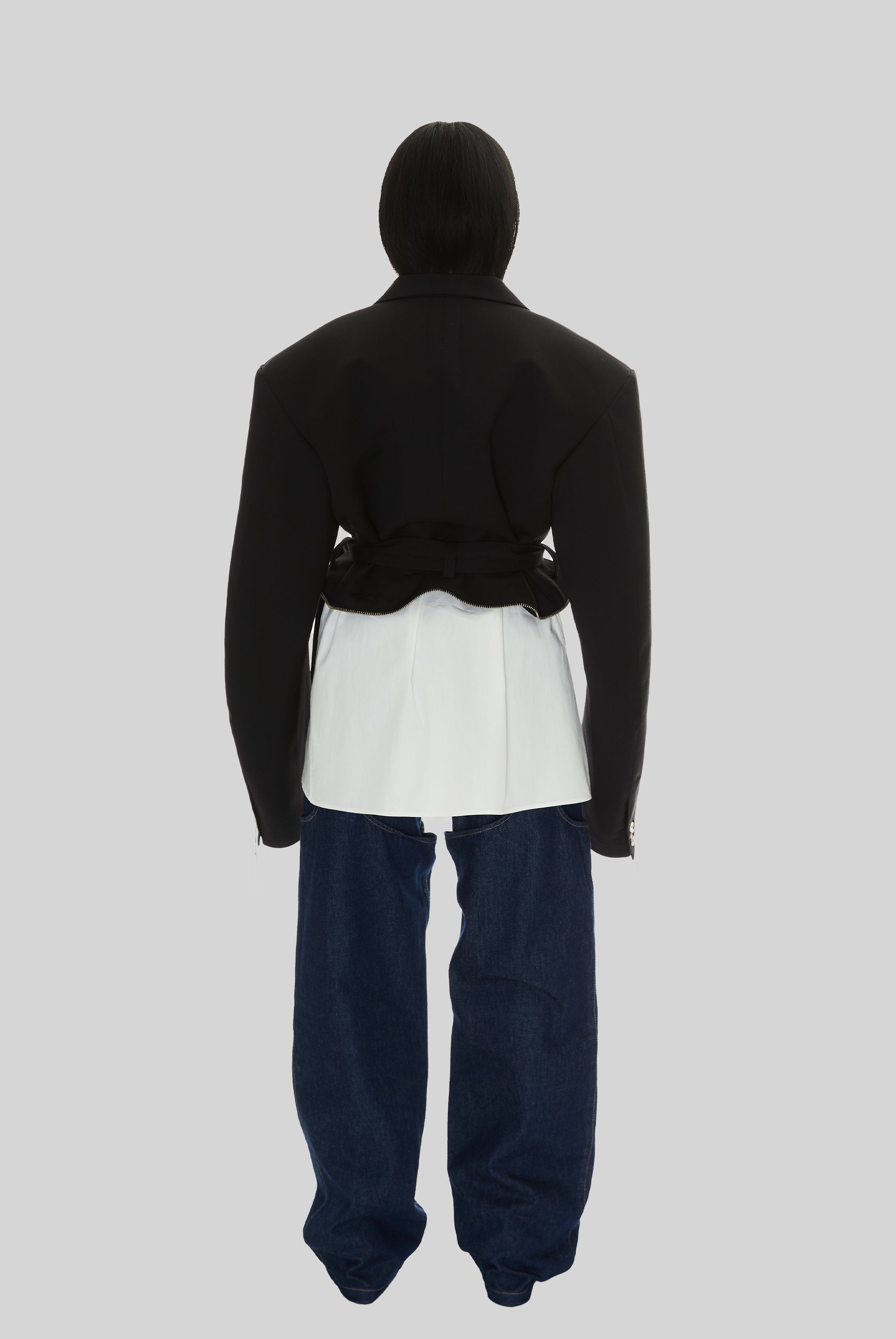 Cannibal Long Coat in Black Wool