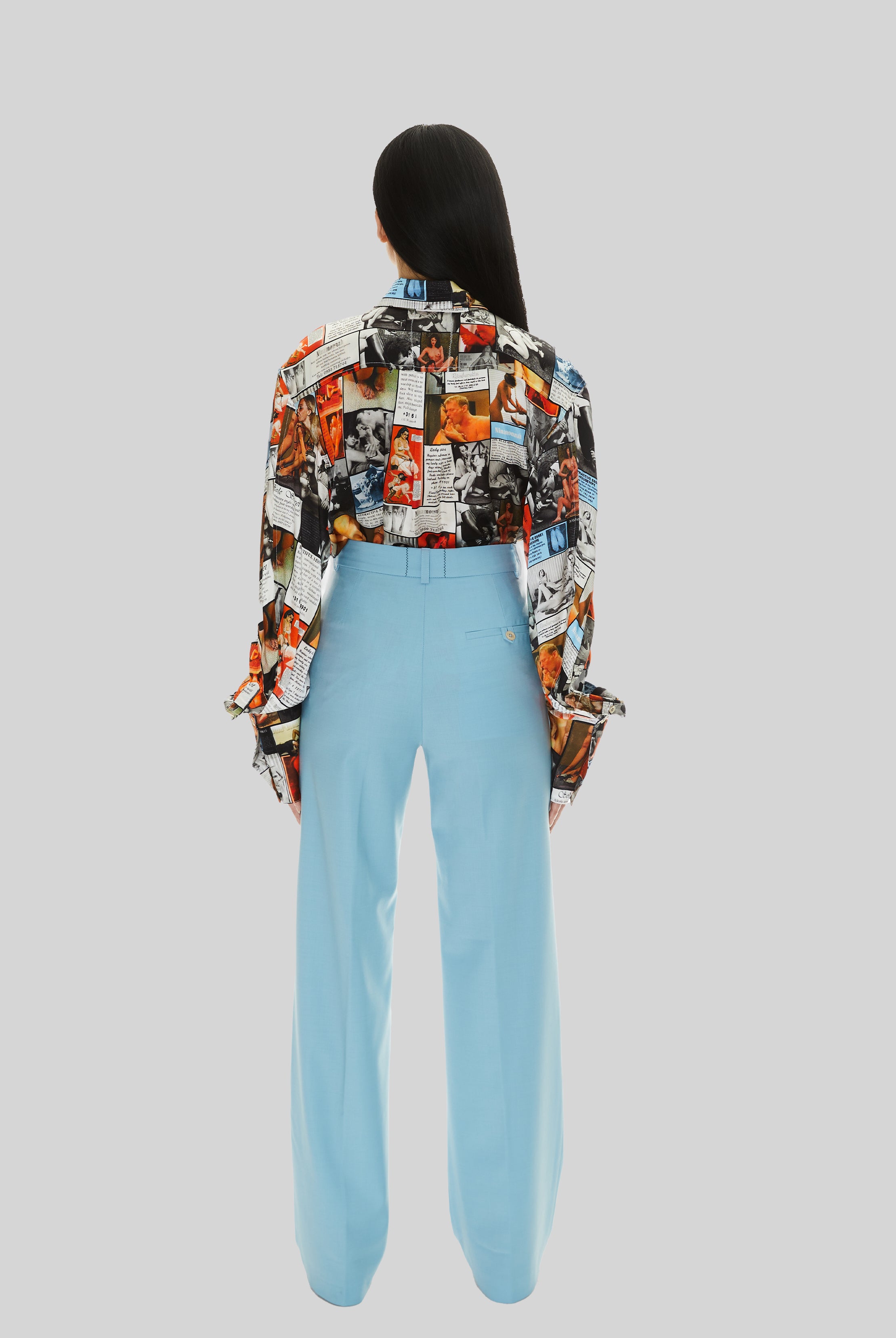 Provoke Suit Trousers in Office Blue Wool