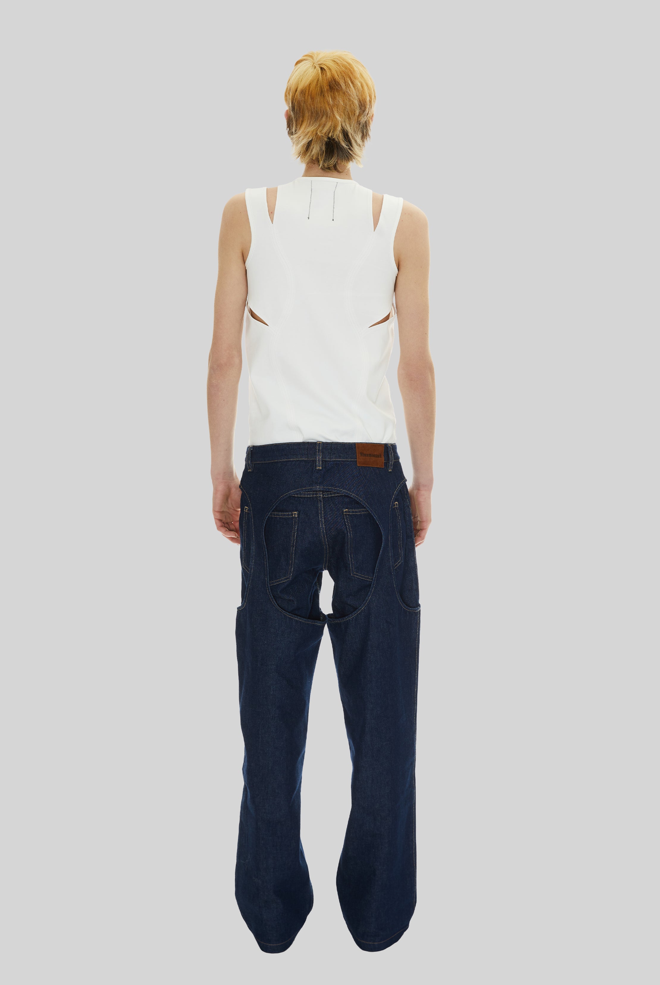 Panther Long Chaps in Dark Blue Denim