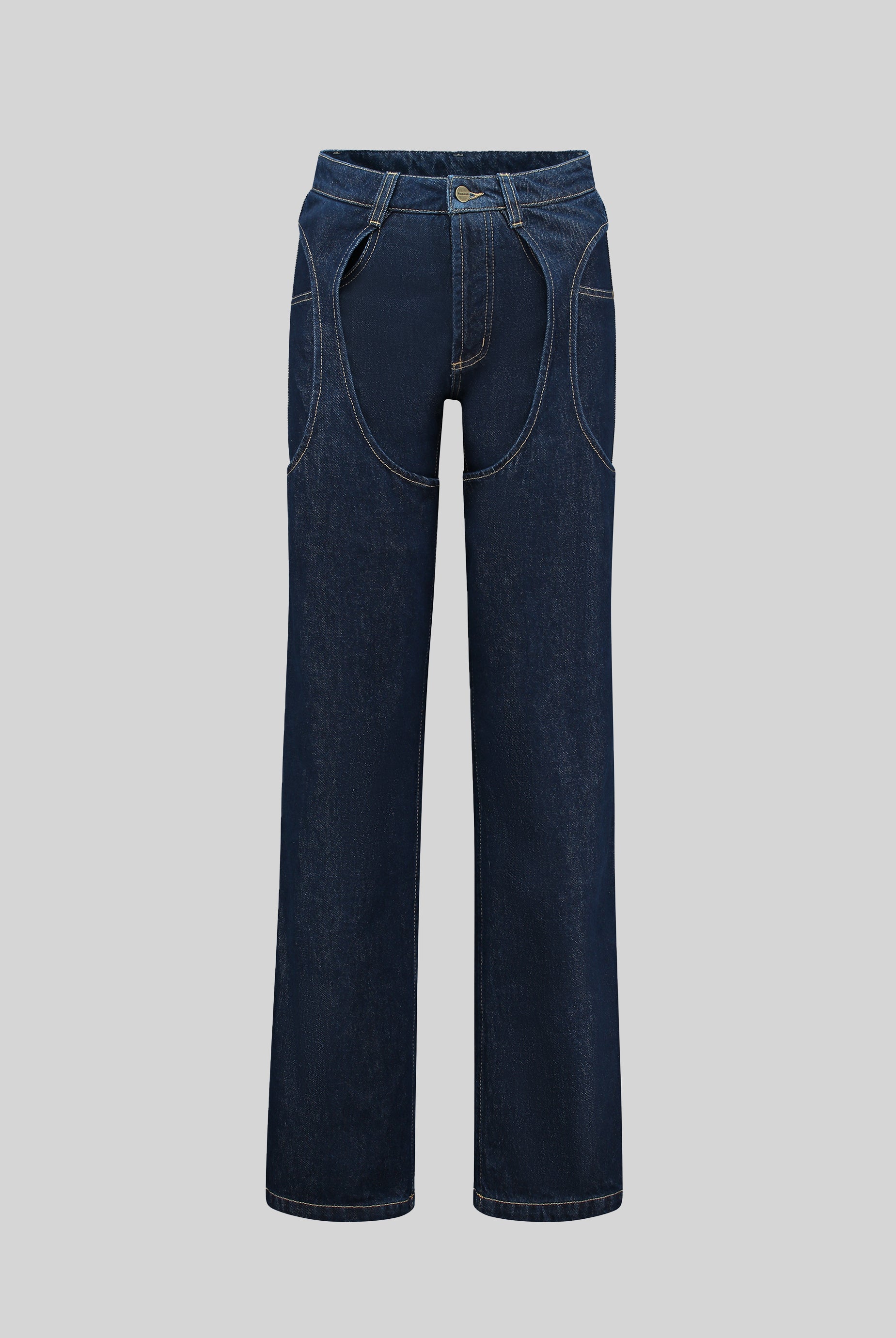 Panther Long Chaps in Dark Blue Denim