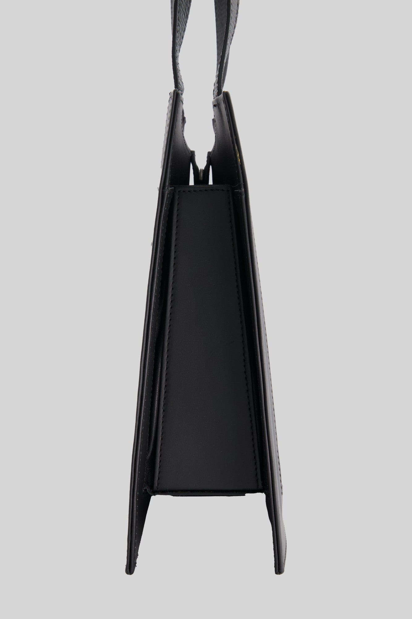 Animal Leather Shoulder Bag in Black/Black