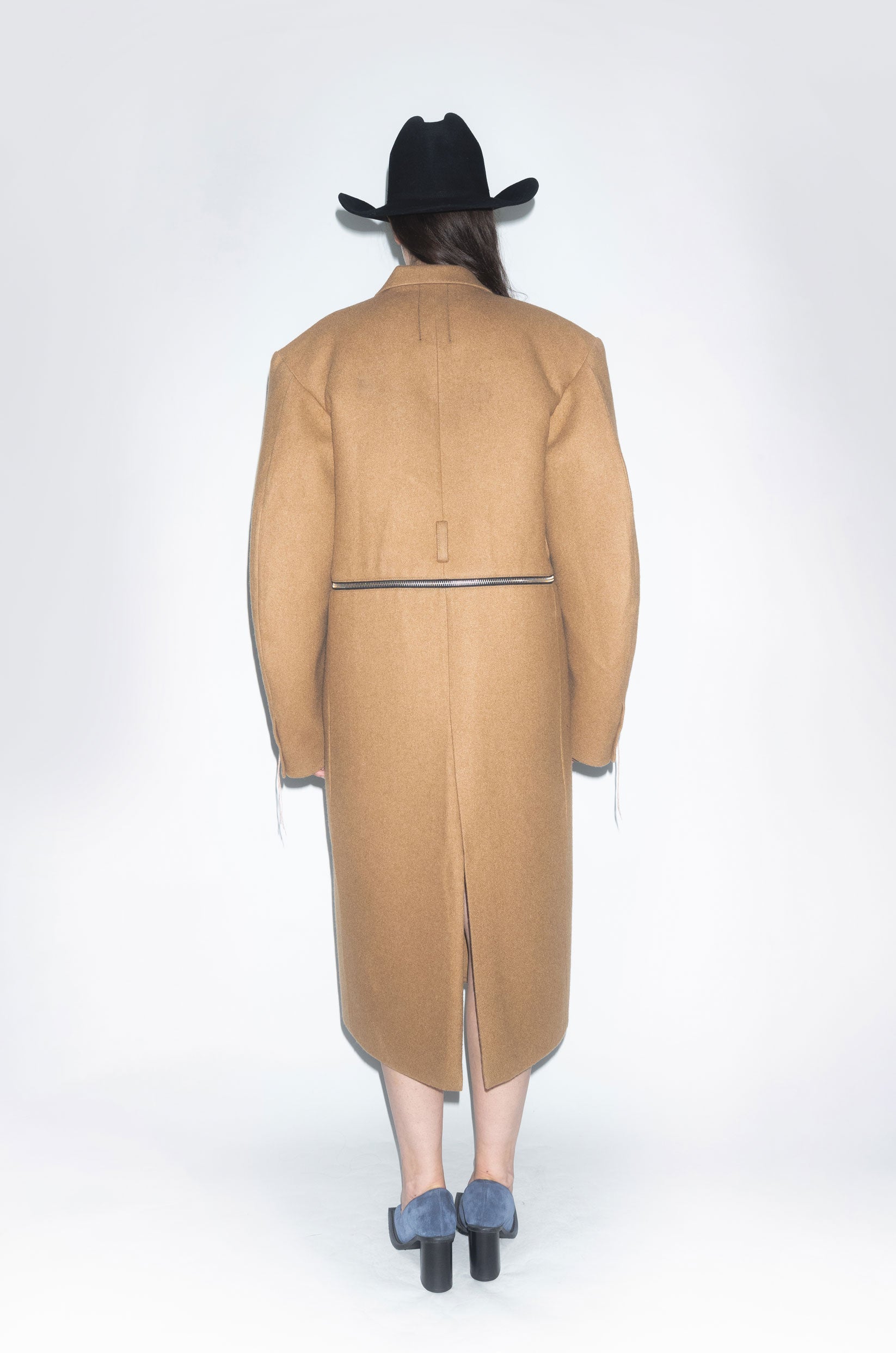 Runway Cannibal Coat Super oversized in Camel Beige Wool