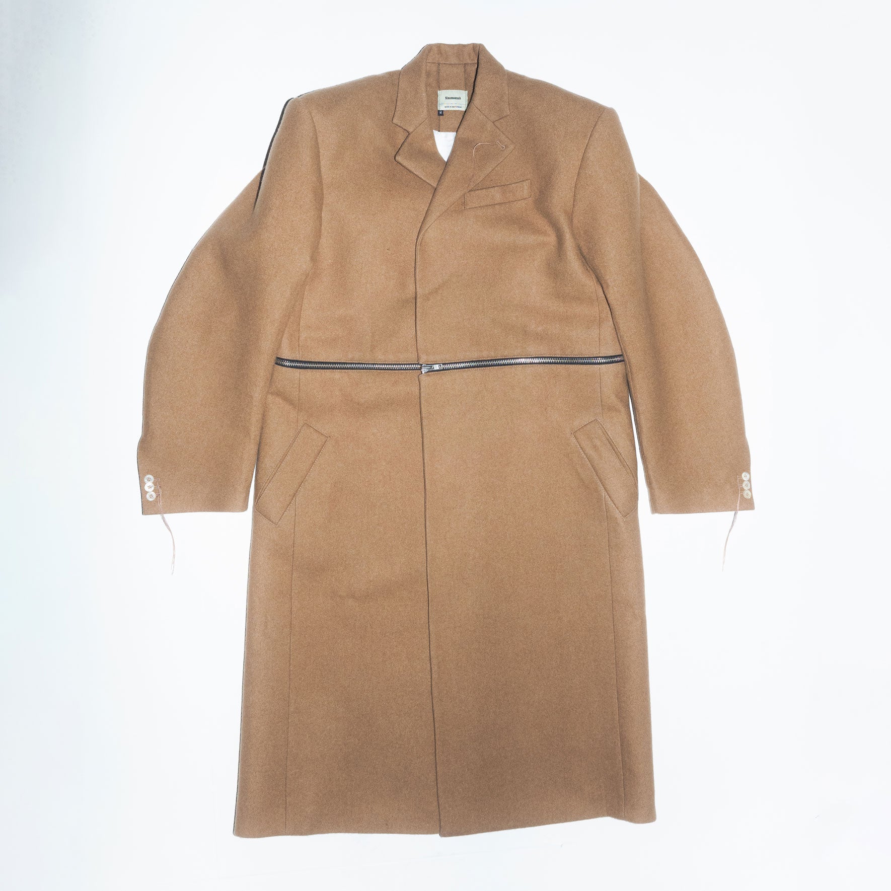 Runway Cannibal Coat Super oversized in Camel Beige Wool