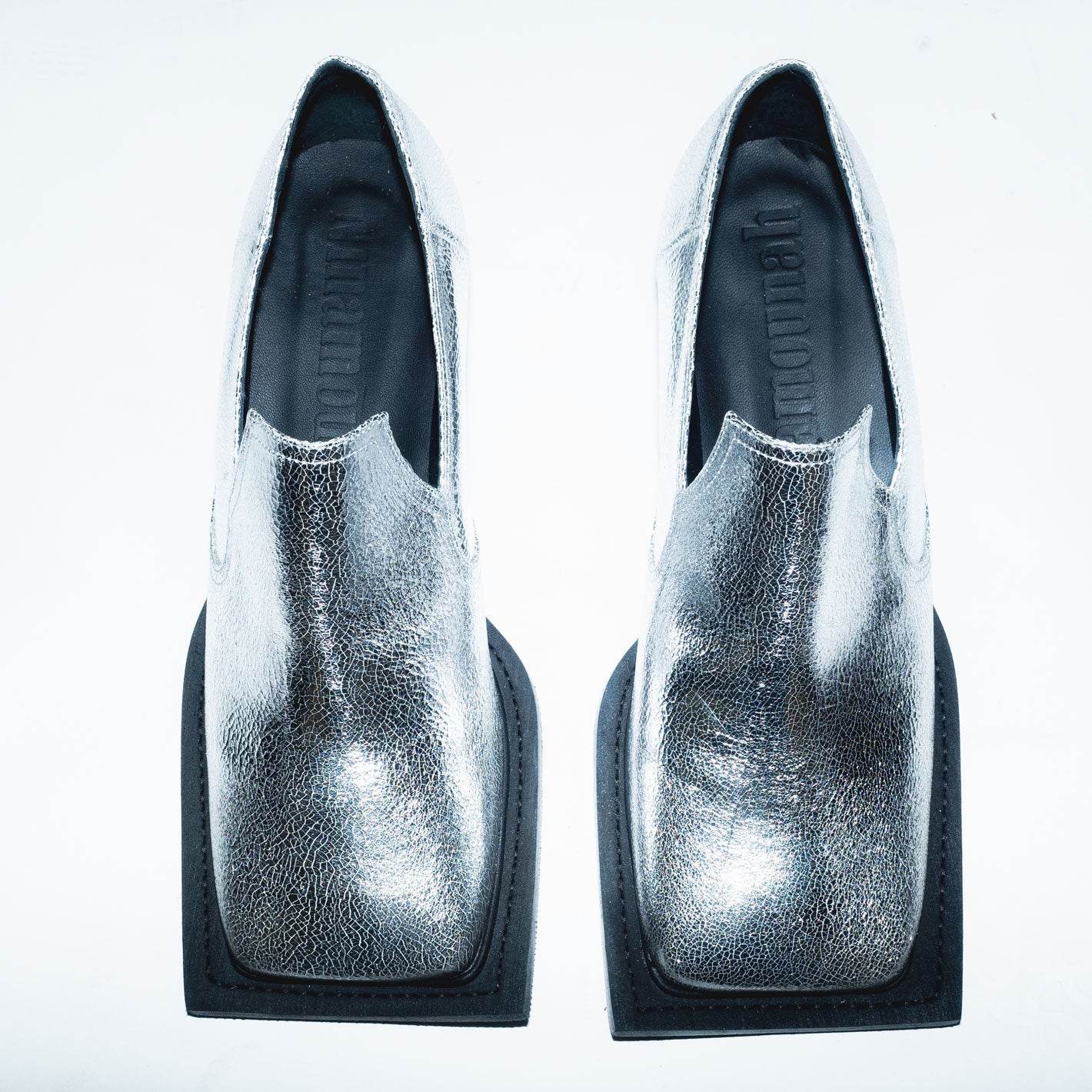 Archive Howled Loafers in Silver Patent Leather
