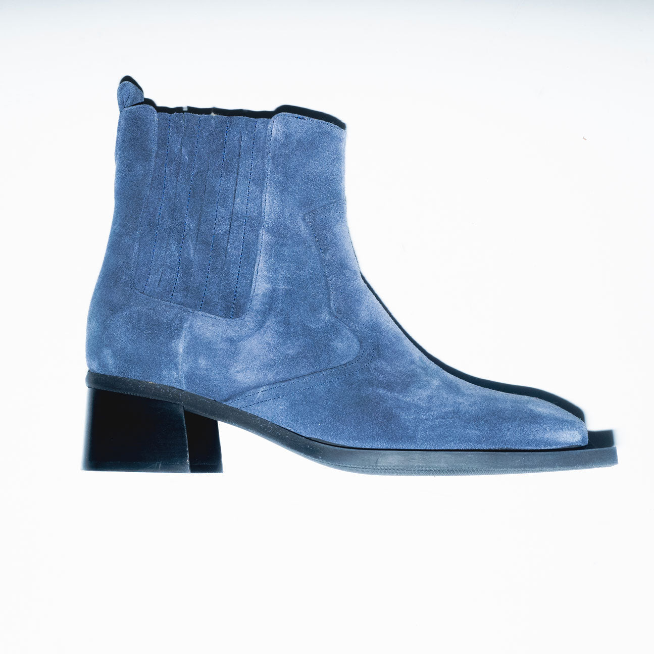 Archive Howler Ankle Boots in Office Blue Suede Leather
