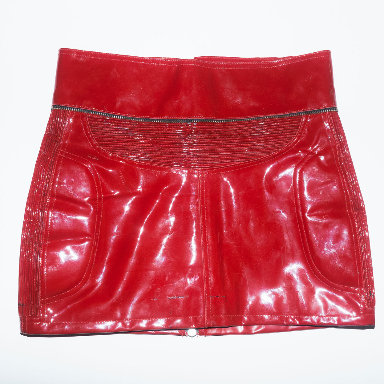 Archive Padded Mini skirt in Red Patent Leather