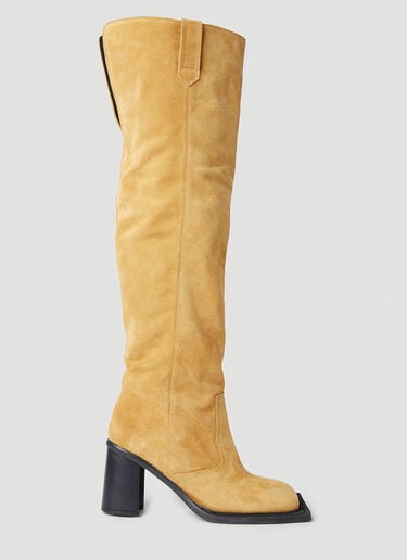 Howling Knee High Boots in Suede Beige