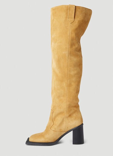 Howling Knee High Boots in Suede Beige