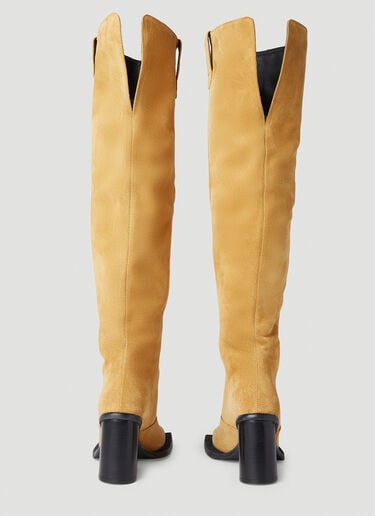 Howling Knee High Boots in Suede Beige