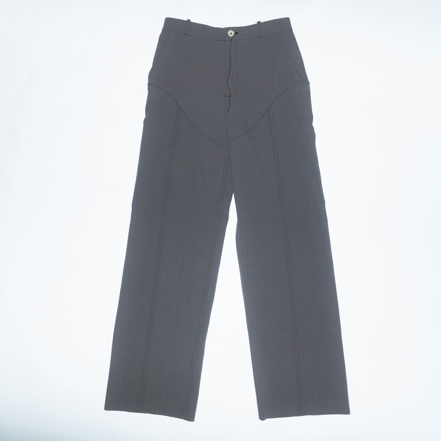 Archive Python Panelled Trousers in Light Brown Wool