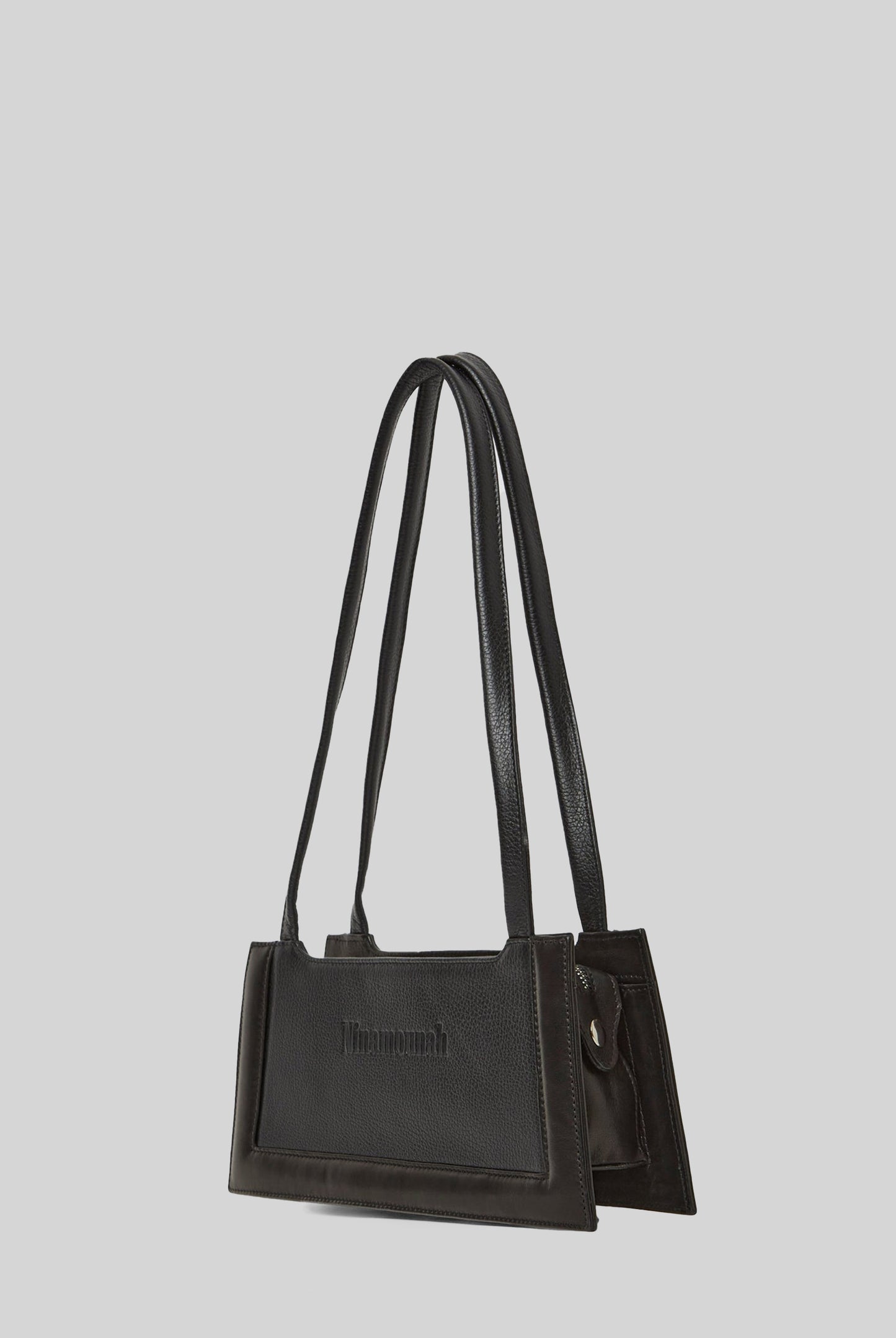 Animal Mini Leather Shoulder Bag in Black/Black
