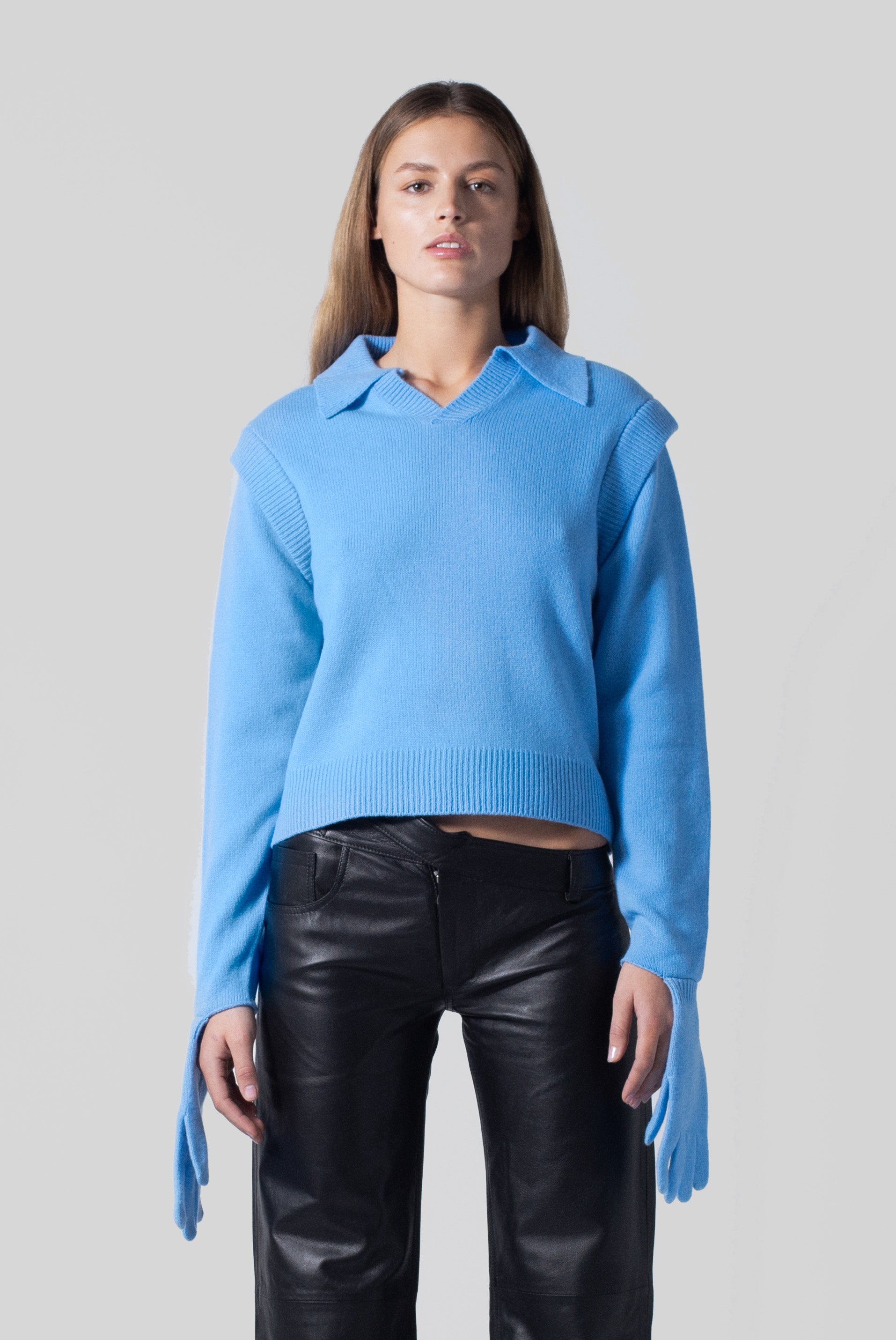 Knight Sweater in Office Blue