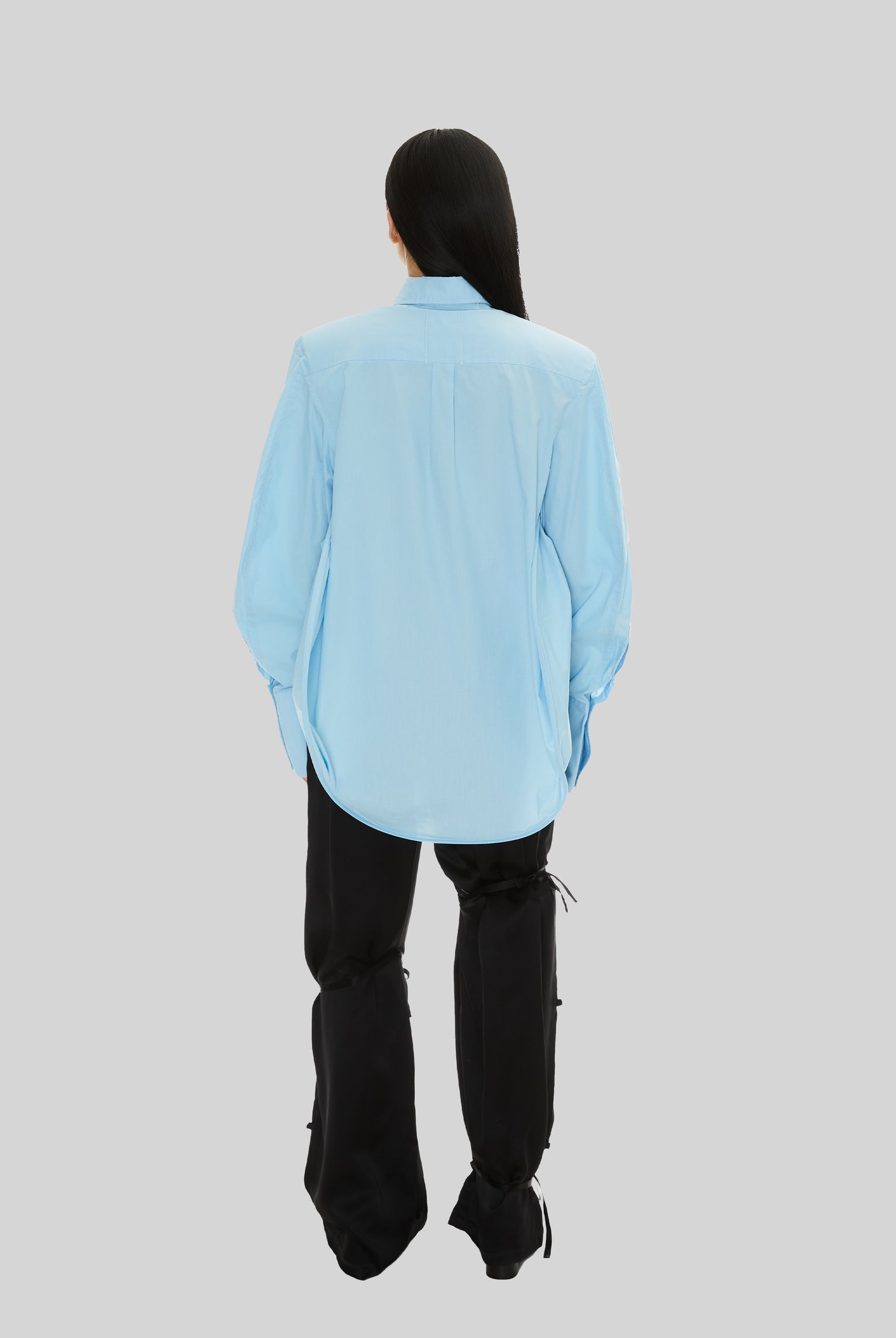 Blossom Long-Sleeved Blouse in Office Blue