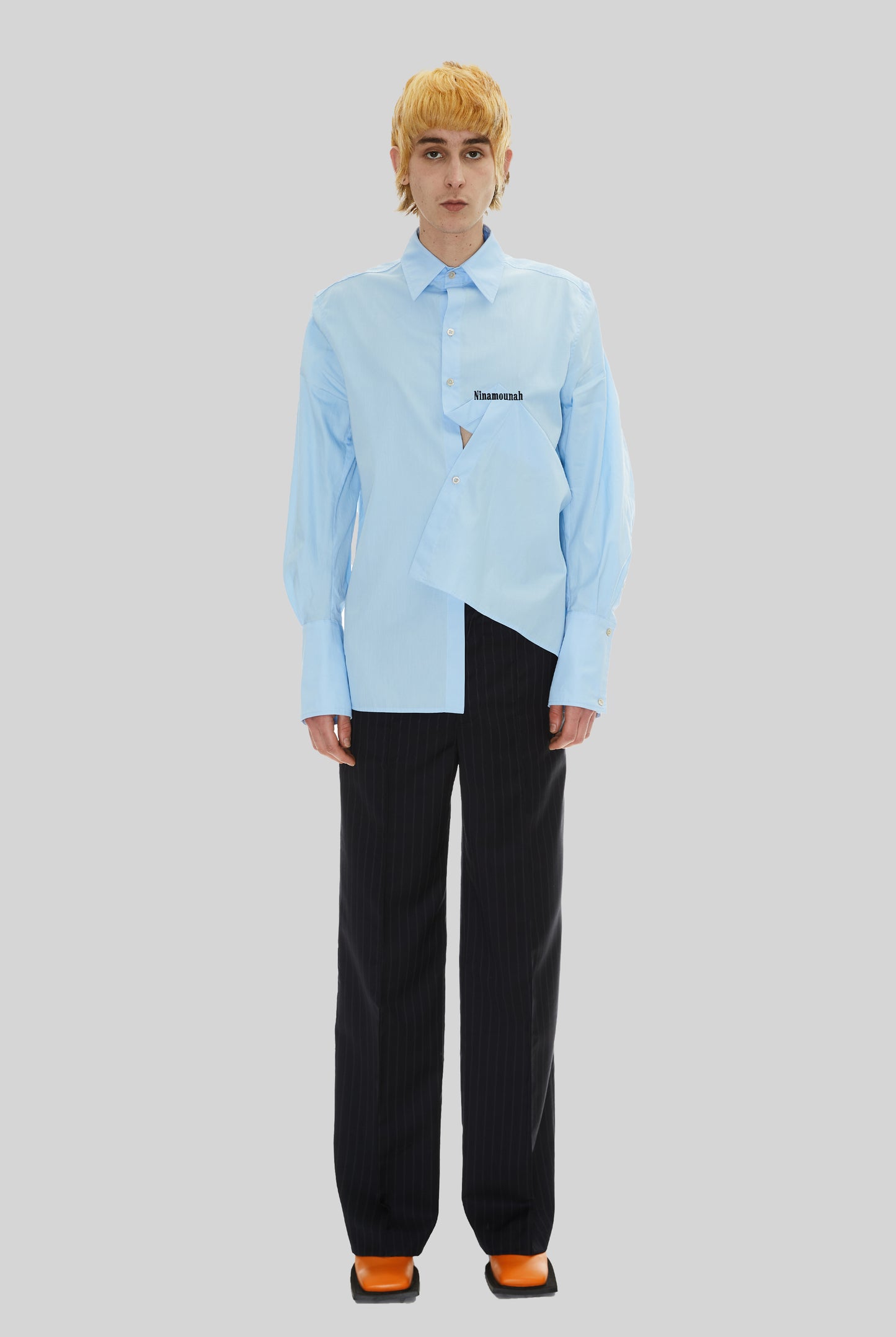 Bandicoot Embroidery Blouse in Office Blue