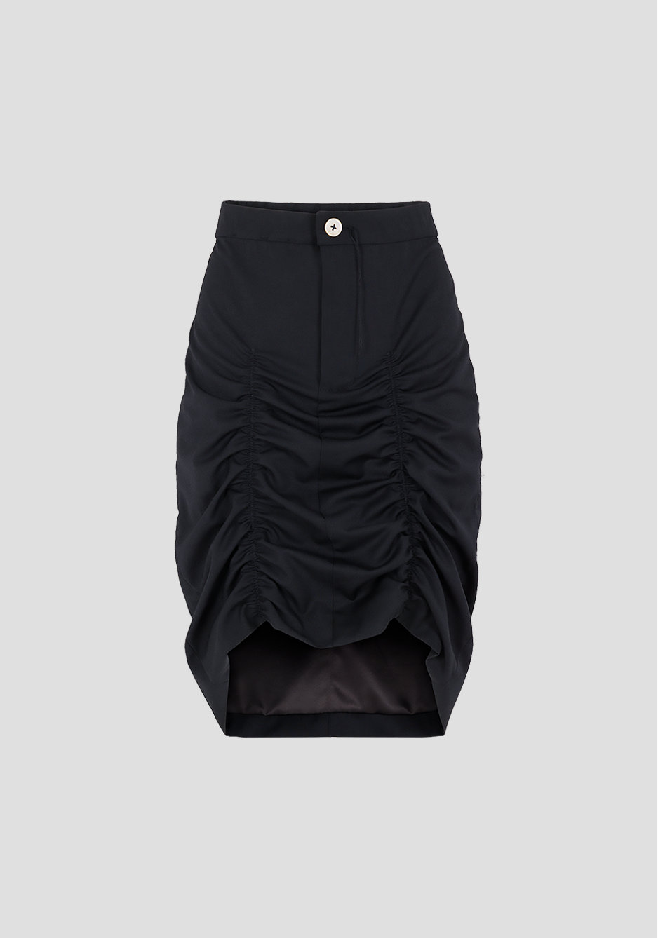 Racing Warped Elastic Skirt in Black